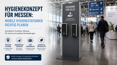 Hygienekonzept für Messen: Mobile Hygienestationen richtig planen