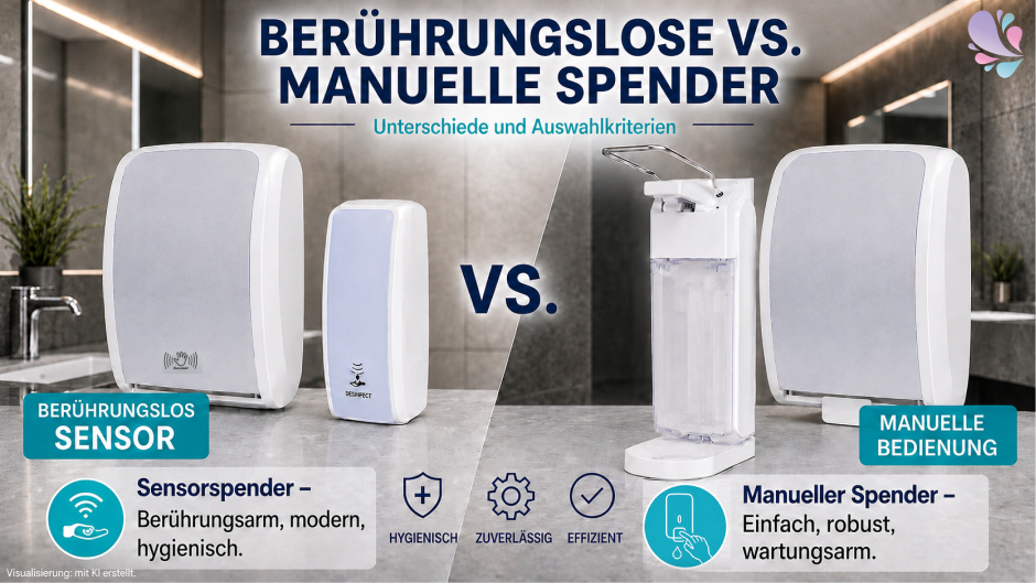 Berührungsloser oder manueller Spender: Unterschiede und Auswahlkriterien