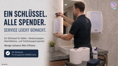 Einheitlicher Spenderschlüssel: Waschraumservice einfacher organisieren