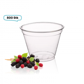 Smoothie Cups, klare Becher 225ml - 800 Stück, transparentes recyceltes PET