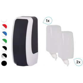 SET: Manueller Spender für Toilettensitzreinigung Blanc Cosmos versch. Farben+2x 1-Liter Sitzreinigungsschaum - PRODUKTSET