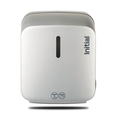 Signature Papierrollenspender ShortCut SENSOR, berührungslos, für 150 m Rolle, abschließbar, weiß oder Silber, INITIAL