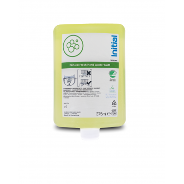 Schaumseife Natural Fresh, angenehm frischer Duft, bis zu 600 Anwendungen je 375 ml, SET 12 x 375 ml, INITIAL Schaumseife
