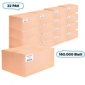 Falthandtücher 25x23cm, 2-lg, 32Pak, 160.000Blatt gesamt, 5.000Blatt/Pak, Recycling-Krepp grün, V-Falz, CIL-les Tissue, Series R