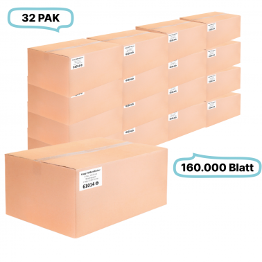 Falthandtücher 25x23cm, 2-lg, 32Pak, 160.000Blatt gesamt, 5.000Blatt/Pak, Recycling-Krepp grün, V-Falz, CIL-les Tissue, Series R