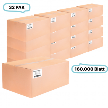 Falthandtücher 25x23cm, 1-lg, 32Pak, 160.000Blatt gesamt, 5.000Blatt/Pak, natur Recycling-Krepp, V-Falz,CIL-les Tissue, Series R