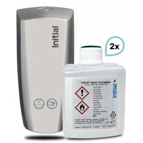 SET: WC-Sitzreiniger Reflection MANUELL, bis zu 15.000 Anwendungen, Edelstahl + 2x375ml Kartuschen, Rentokil INITIAL