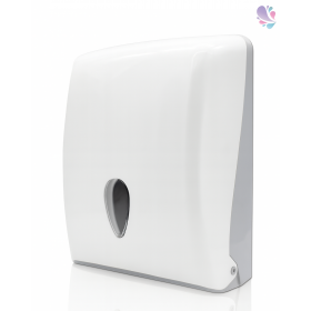 Falthandtuchspender mit Sichtfenster INFINITY, abschließbar, Kapazität: 800 Faltpapiere