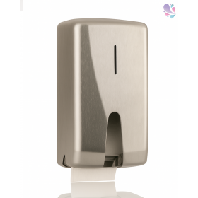 Toilettenpapierspender Design FUTURA, robust Edelstahl gebürstet, Kapazität: 2 Standard Haushaltsrollen