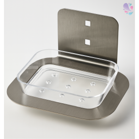 Blanc Abtropfschale glasklar mit Edelstahlhalterung für Cosmos Desinfektionsspender SENSOR