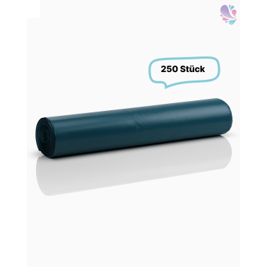 Qualitäts-Müllsack 120 Liter, blau, 39my, extra reißfest, 250 Beutel je SET
