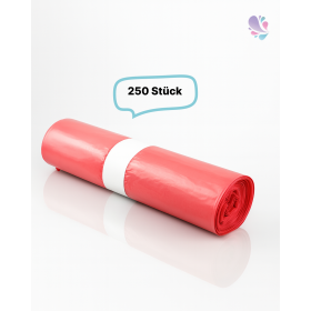 250 Qualitäts- Müllsack, Abfallsack, Müllbeutel 120 Liter, ROT, 38my, EXTRA REIßFEST