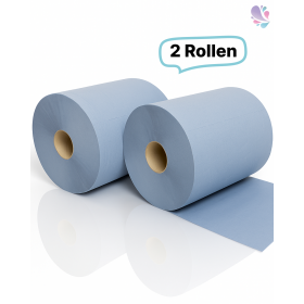 Putzrolle blau Blanc-Quality, 2 Rollen, 3-lagig, 2.000 Abrisse, saugstark, reißfest