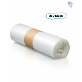 Müllbeutel, Qualitäts-Müllsack 120 Liter, TRANSPARENT, EXTRA- REIßFEST, 39my, 250 Beutel je SET