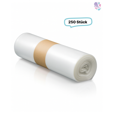 Müllbeutel, Qualitäts-Müllsack 120 Liter, TRANSPARENT, EXTRA- REIßFEST, 39my, 250 Beutel je SET