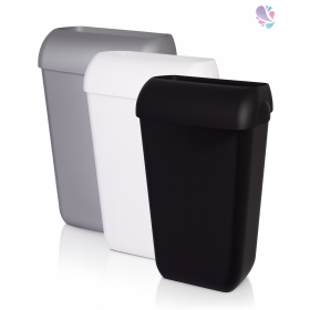 Abfallbehälter, Mülleimer, Blanc, ca. 25-Liter hängend, Wandmontage oder stehend, mit Deckel abnehmbar