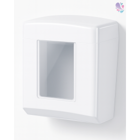 Falthandtuchspender Midi aus ABS, weiß, Kapazität für 500 Faltpapiere