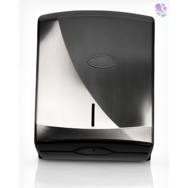 Falthandtuchspender AITANA, Edelstahloptik, Kapazität: 600 Faltpapiere