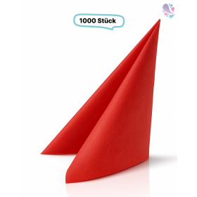 Servietten, 33er, 1/4 Falz, 3-lagig, 1.000 Qualitätsservietten, 100% Zellstoff, versch. Farben