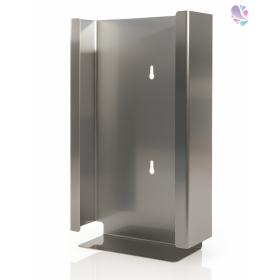 Spenderhalter aus Edelstahl für 3er Pack Einweg Handschuhe, rostfrei, flexibel montierbar, Maße in cm: 37,0 x 22,0 x 8,0