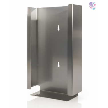 Spenderhalter aus Edelstahl für 3er Pack Einweg Handschuhe, rostfrei, flexibel montierbar, Maße in cm: 37,0 x 22,0 x 8,0