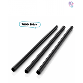 Papier- Trinkhalm, SCHWARZ, 7X150MM, 7.000 Stk