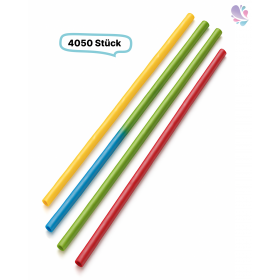 Papier- Trinkhalm, JUMBO 7x 230mm , 4.050 Stk, bunt