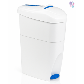 Damenhygiene-Behälter geschlossen mit Fußpedal zum einfachen öffnen - für sanitäre Abfälle, Damenbinden, Tampons etc.