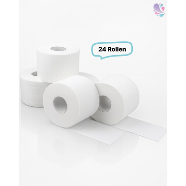 Toilettenpapier smart MAXI, Haushaltsrolle, 2-lagig, 75m je Rolle, 100% Zellstoff, ergiebig wie 120 Rollen je SET