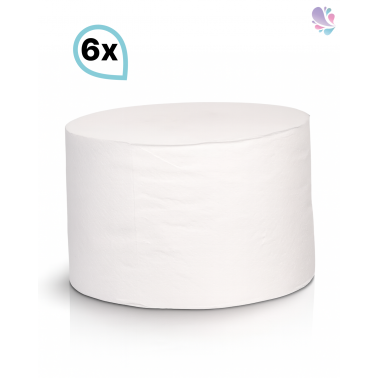 Toilettenpapier Innenabrollung SET, 6 Rollen, 2-lagig, 180m je Rolle, Zellstoff, wasserlöslich
