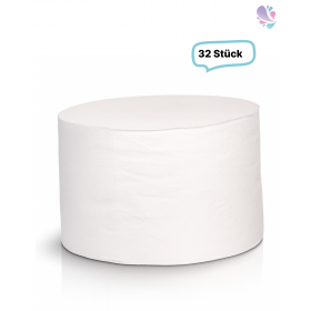 Toilettenpapier kernlos SET, 32 Rollen, 2-lagig, 104m je Rolle, Zellstoff, wasserlöslich