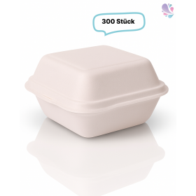 Burgerboxen Pommesboxen Standard IP6 XL aus Bagasse 300 Stück, to go, take away, biologisch abbaubar, umweltfreundlich
