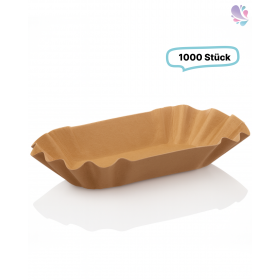 Pappschalen Pommesschalen groß 1.000 Stk, to go, take away, biologisch abbaubar, nachhaltig, kunststofffrei