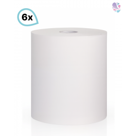 Tissue-Handtuchpapier SET, 6 Rollen, 2-lagig, 125m je Rolle, Zellstoff, saugstark