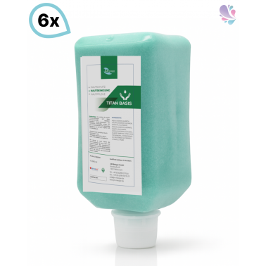 Handreinigungspaste viskose, Titan Basis SET, pH-neutral, 6x Vakuumflasche à 2.000 ml je SET