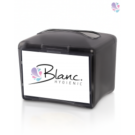 Serviettenspender Blanc Value für ca. 200 Blatt, stehend, mit Werbefläche, Einzelblattausgabe, Pushfunktion