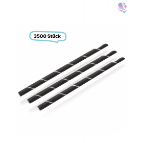 Papier- Trinkhalm, Papier- Löffelhalm 8 x 200 mm, 3.500 Stk