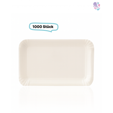 Pappschalen groß, weiß 1.000 Stk, to go, take away, biologisch abbaubar, nachhaltig, 100% Frischfaser