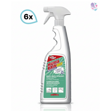 Profi-Schimmelentferner und Hygienereiniger mit Aktivsauerstoff, 6 x 750ml, sehr ergiebig, rasch wirkend, chlorfrei