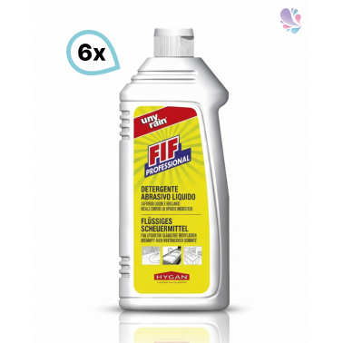 Flüssiges, sehr ergiebiges Profi-Scheuermittel, Poliermittel 6 x 500ml Flasche, für alle Oberflächen in Küche und Bad