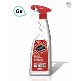Alkalischer Profi-Spezialreiniger, 6 x 750 ml Sprühflasche, für Grill-, Koch-, Bratplatten und Backöfen, sehr ergiebig