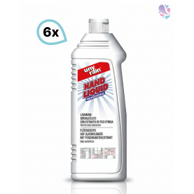 Flüssigseife, Handseife auf Alkoholbasis, 6 x 1 Liter Flasche, mit Feigenkaktusextrakt, ohne Nachspülen