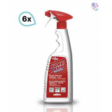 Profi-Spezialreiniger, 6 x 750 ml Sprühflasche, für Mikrowellen und Kombidämpfer, entfernt gründlich Fett, Öl