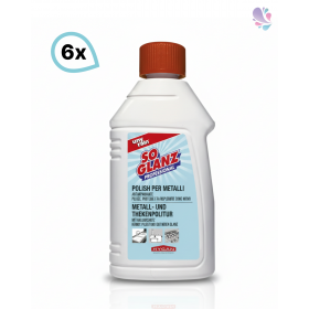 Profi-Feinpolitur für Metalle und Theken, 6 x 250ml Flasche, sehr ergiebig, reinigt, glänzt und schützt