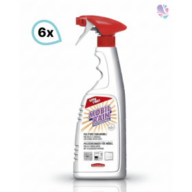 Profi-Pflegereiniger für Möbel mit hygienischer Wirkung, 6 x 750 ml Sprühflasche, ohne Nachspülen, reinigt streifenfrei sauber