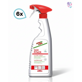 Saurer Sanitärreiniger für die periodische Reinigung, ECOLABEL, 6 x 750 ml Flasche, auf pflanzlicher Basis, sehr ergiebig