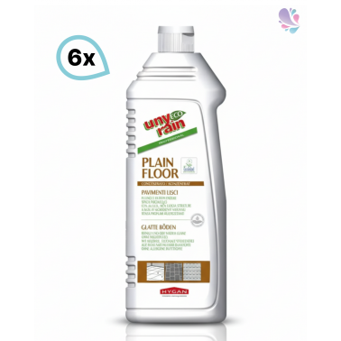 Unterhaltsreiniger für glatte Böden, ECOLABEL, 6 x 1000 ml Flasche, auf pflanzlicher Basis, sehr ergiebig