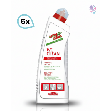 Gelförmige, saure Profi-Radikalreinigung, 6 x 900 ml Flasche, für WCs und Sanitäreinrichtungen, sehr ergiebig, extra stark