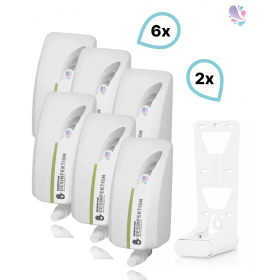 SET: Flächen- & WC-Sitzreiniger 6x 1-Liter, 12.000 Anwendungen + 2x Lavela Spender - PRODUKTSET