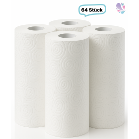 üchenrolle hochweiß WEPA-prestige, 16x4 Rollen, 3-lagig, 4.096Blatt, 26x22cm, saugstark, 100% Zellstoff, Strukturprägung